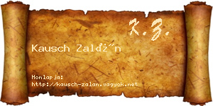 Kausch Zalán névjegykártya