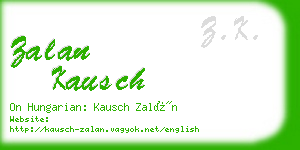 zalan kausch business card